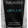 Wicked Jelle Latex Friendly Anal Lubricant Water Based 0.10 FL OZ Foil Pack 144/Bag
