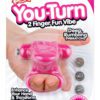Screaming O You Turn 2 Finger Vibe Silicone Ring Waterproof Strawberry