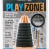 Play Zone 9 Xact-Fit Rings With Sturdy Storage Cone Silicone Set Black