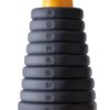 Play Zone 9 Xact-Fit Rings With Sturdy Storage Cone Silicone Set Black