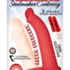 Double Penetrator Studmaker Silicone Cockring Red
