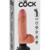 King Cock Vibrating Realistic Dildo With Balls Waterproof Flesh 7 Inch