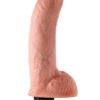 King Cock Vibrating Realistic Dildo With Balls Waterproof Flesh 9 Inch