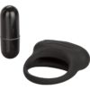 Silicone Lovers Arouser Vibrating Cockring Waterproof Black