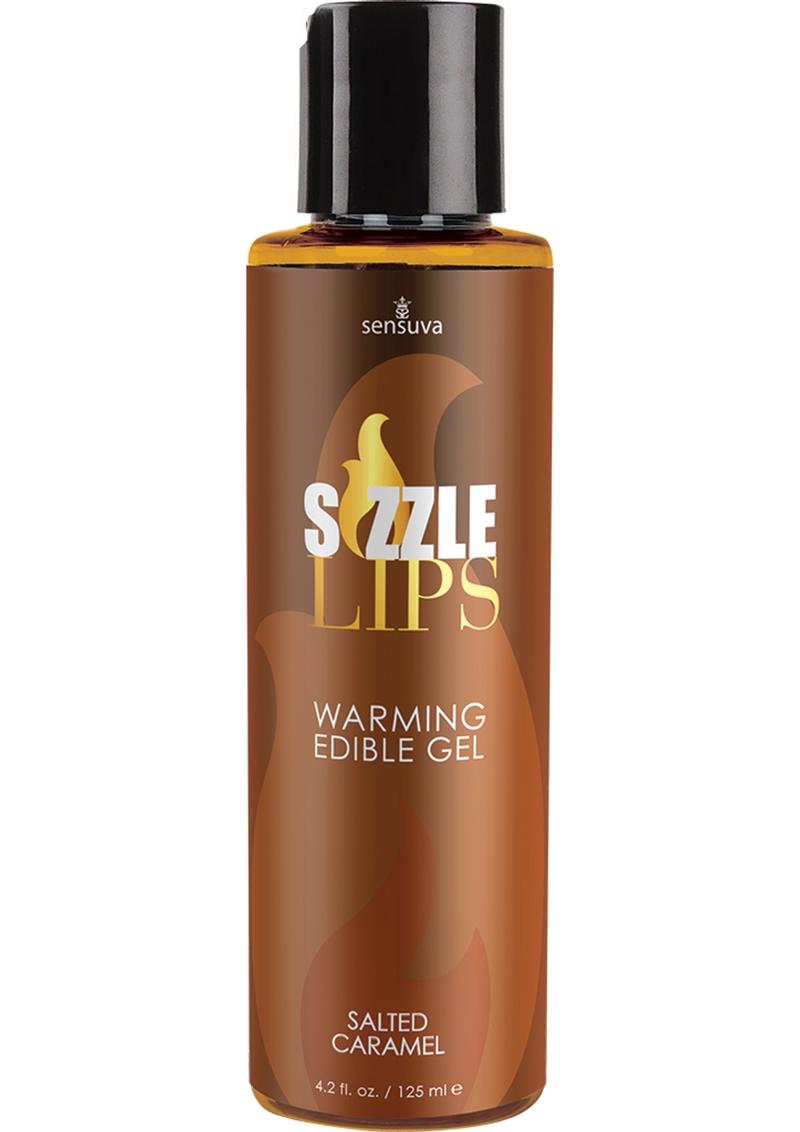 Sizzle Lips Warming Edible Gel Salted Caramel 4.2 Ounce