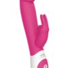 The Realistic Rabbit Silicone USB Rechargable Triple Vibe Splashproof Hot Pink