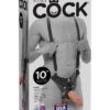 King Cock Hollow Strap-On Suspender System Flesh 10 Inch