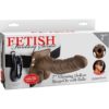 Fetish Fantasy Series Vibrating Hollow Strap On With Balls Wired Remote Brown 7 Inch