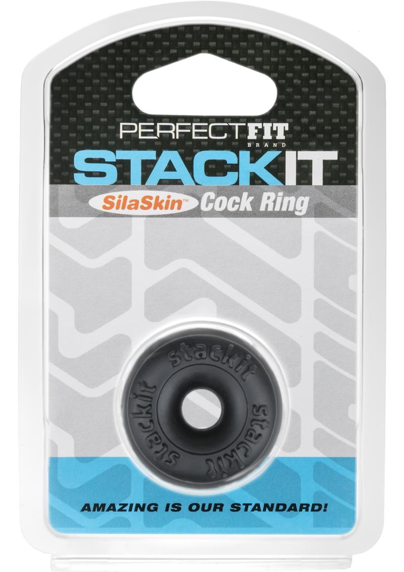 Stackit SilaSkin Cock Ring Black