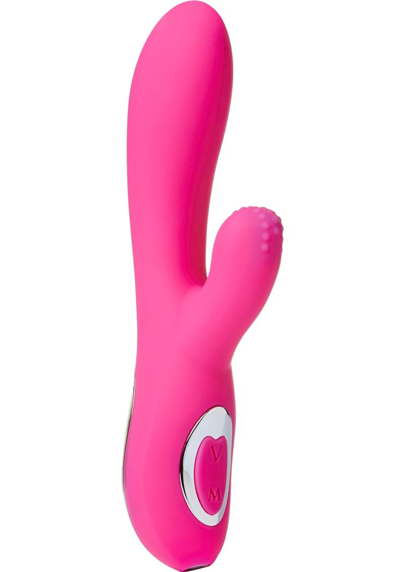 Nu Sensuelle Femme Luxe 10 Function Dual Moter Rechargeable Silicone Vibe Waterproof Pink