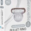 Nu Sensuelle Bullet Ring 7 Function Silicone Rechargeable C Ring Waterproof Clear