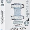 Nu Sensuelle Double Action 7 Function Silicone Rechargeable Bullet Ring Waterproof Clear