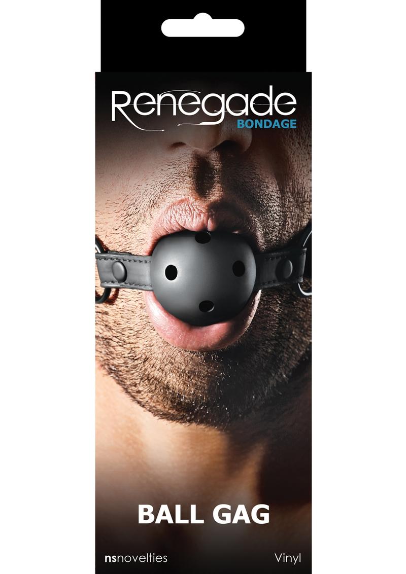 Renegade Bondage Vinyl Ball Gag Black