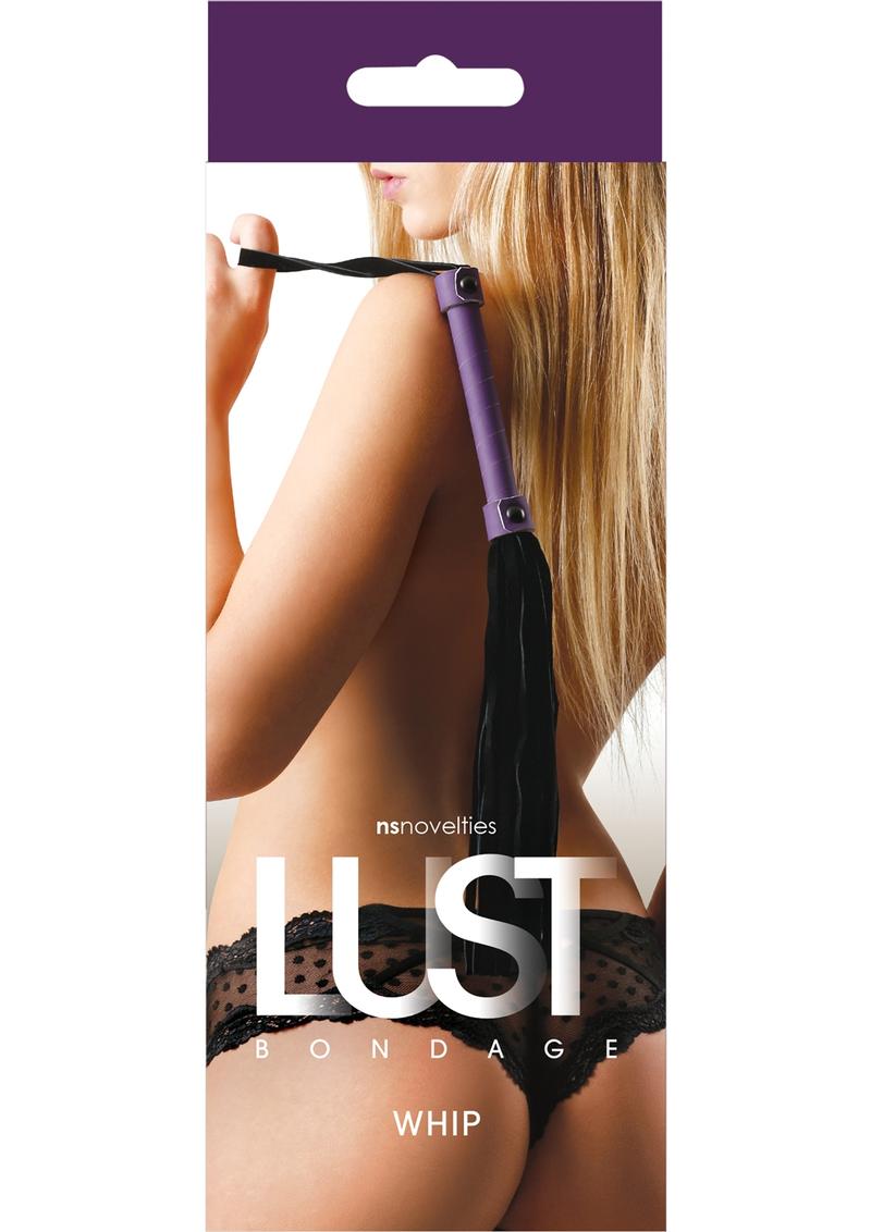 Lust Bondage Whip Purple And Black