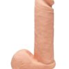 The D Perfect D Vibrating Dual Dense Ultraskyn Dong With Balls Waterproof Vanilla 8 Inch