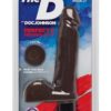 The D Perfect D Vibrating Dual Dense Ultraskyn Dong With Balls Waterproof Chocolate 8 Inch