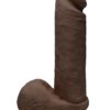 The D Perfect D Vibrating Dual Dense Ultraskyn Dong With Balls Waterproof Chocolate 8 Inch