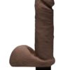 The D Perfect D Vibrating Dual Dense Ultraskyn Dong With Balls Waterproof Chocolate 7 Inch
