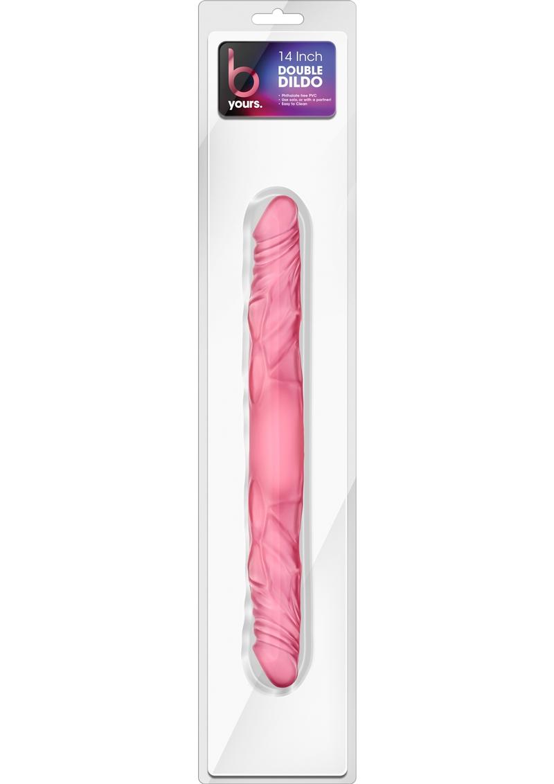 B Yours Double Dildo Jelly Pink 14 Inch
