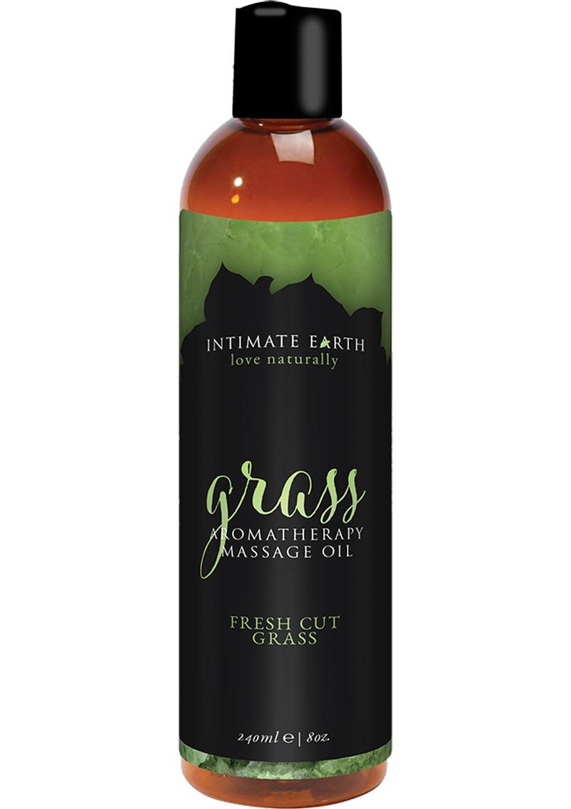 Intimate Earth Aromatherapy Massage Oil Fresh Cut Grass 8 Oz
