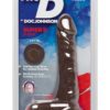 The D Super D Dual Density Ultraskin Realistic Dong With Balls Chocolate 7 Inch