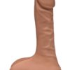 The D Super D Dual Density Ultraskin Realistic Dong With Balls Caramel 9 Inch