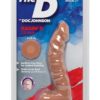 The D Raging D Dual Density Ultraskin Realistic Dong With Balls Caramel 7 Inch