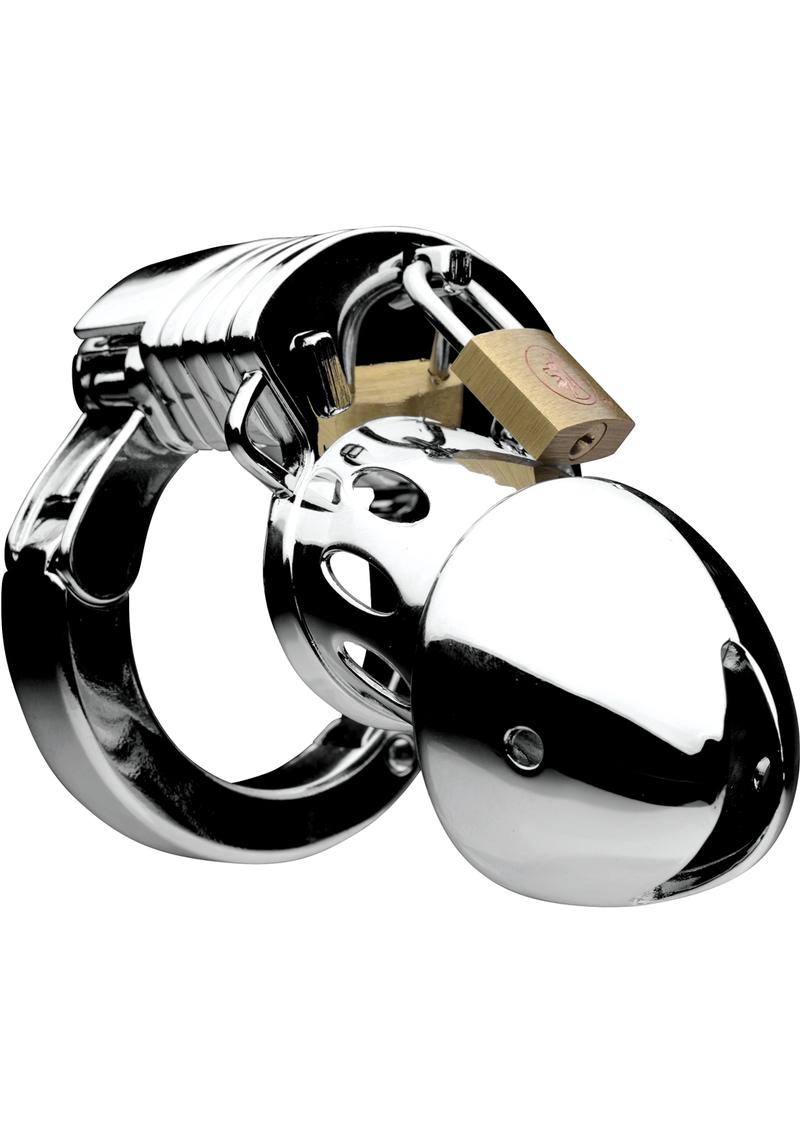 Master Series Incarcerator Adjustable Locking Chastity Cage Stainless Steel