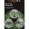 Reversible Cock Ring Set Clear