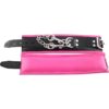 Rouge Padded Leather Wrist Cuffs Black And Pink