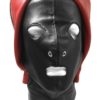 Rouge Leather Fly Trap Mask Adjustable Black And Red