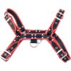 Rouge Ot Front Leather Harness Black And Red XL