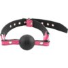 Rouge Adjustable Leather Ball Gag Pink