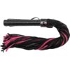 Rouge Suede Flogger With Leather Handle Black And Pink