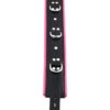 Rouge 3 Ring Padded Leather Adjustable Collar Black And Pink