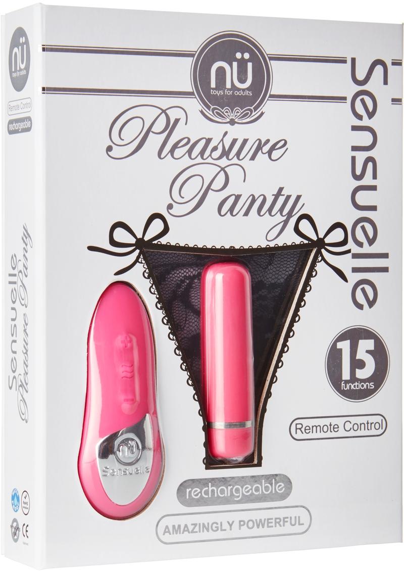 Nu Sensuelle Pleasure Panty Wireless Remote Control Silicone USB Rechargeable Bullet Waterproof Pink