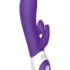The Kissing Rabbit USB Rechargeable Clitoral Suction Silicone Vibrator Splashproof Purple