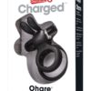 Charged Ohare Rechargeable Silicone Waterproof Rabbit Cock Ring Black