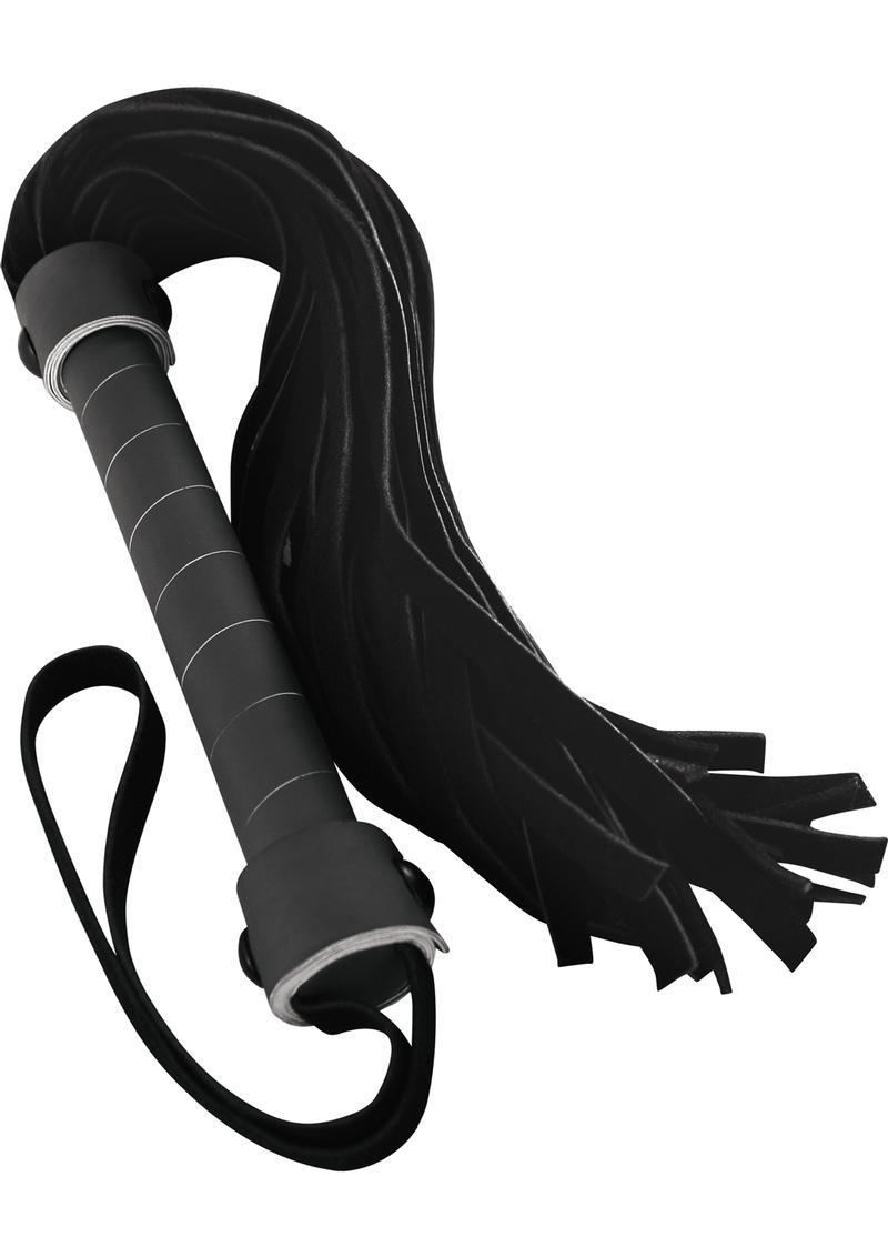 Renegade Bondage Leather Whip Black