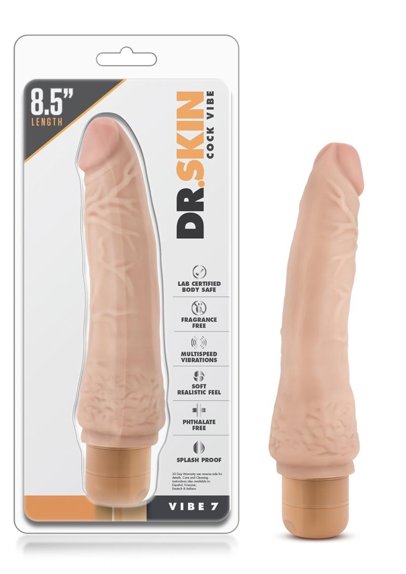 Dr. Skin Cock Vibe 07 Realistic Vibrator Showerproof Natural 8.5 Inch