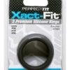 Perfect Fit Xact-Fit Premium Silicone Ring Set Small To Medium 3 Rings Per Set