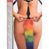 Tailz Rainbow Tail Silicone Anal Plug Multicolor Fur 18 Inch