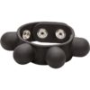 Weighted Ball Stretcher Silicone Adjustable Ring Black
