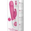 The Thrusting Rabbit USB Rechargeable Clitoral Stimulation Silicone Vibrator Splashproof Pink