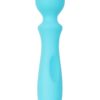 Pocket Wand Silicone USB Rechargeable Vibe Waterproof Blue 6.25 Inch