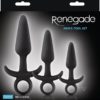 Renegade Men`s Tool Kit Silicone Anal Plug Set Black 3 Sizes