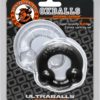 Oxballs Ultraballs Cockring Set 2 Each Per Set Black And Clear