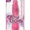 Glow Dicks The Drop Glow In The Dark Realistic Vibrator Waterproof Pink 8.5 Inch