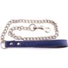 Rouge Leather Chain Lead Blue