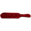 Rouge Leather Paddle With Fur Red And Black 13.5 Inch